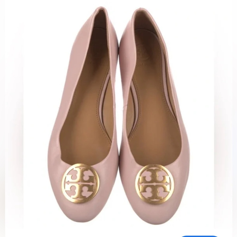 Tory Burch Benton Sea Shell Pink Ballet Flats Women’s Size 10